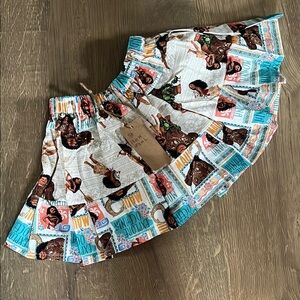 Colorful Moana Print Skirt